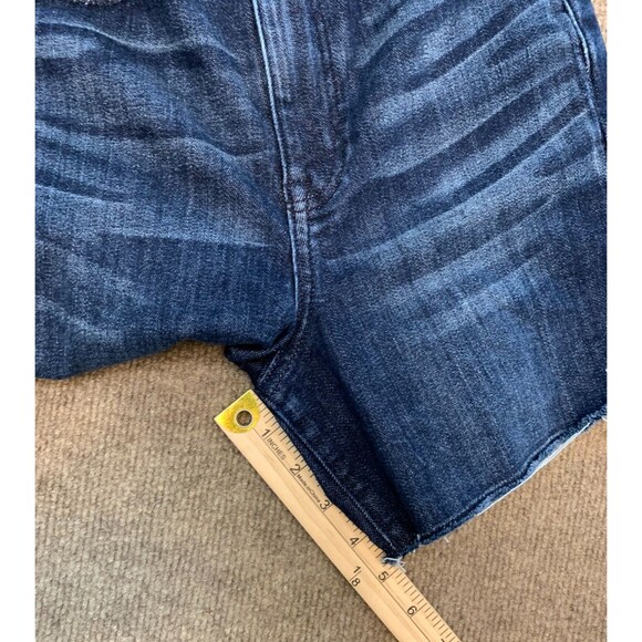 American Eagle Shorts Womens 6 Curvy Hi Rise Cut-Off Whiskered Stretch Denim - Picture 6 of 9